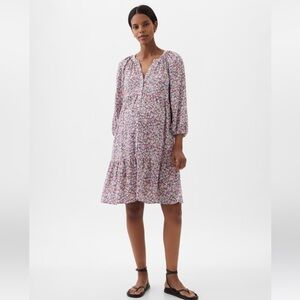 GAP Maternity Tiered Mini Dress Floral